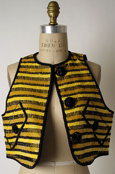 Waistcoat, Geoffrey Beene (American, Haynesville, Louisiana 1927–2004 New York), linen, plastic, American 