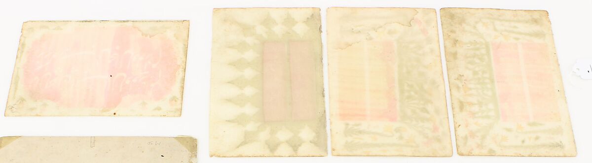 Group of Four Decorated Folios, Opaque watercolor on paper