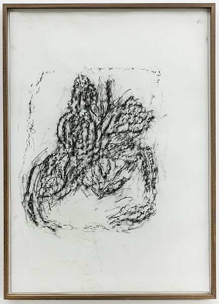 Orthostates, 2017–on going [Orthostat #022], Rayyane Tabet (Lebanese, born 1983), Charcoal rubbing on paper, framed 