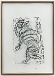 Orthostat #046, from Orthostates, Rayyane Tabet  Lebanese, Charcoal rubbing on paper, framed