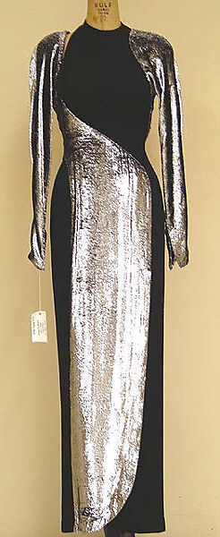 Dress, Geoffrey Beene (American, Haynesville, Louisiana 1927–2004 New York), silk, metallic, cellophane, American