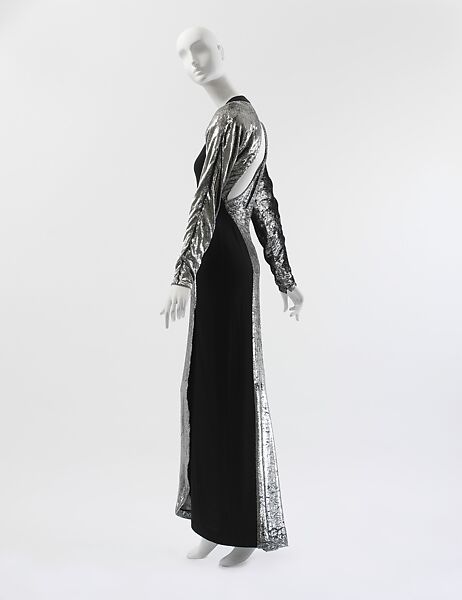 Dress, Geoffrey Beene (American, Haynesville, Louisiana 1927–2004 New York), silk, metallic, cellophane, American
