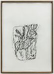 Orthostat #117, from Orthostates, Rayyane Tabet  Lebanese, Charcoal rubbing on paper, framed