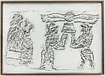Orthostat #170a, from Orthostates, Rayyane Tabet  Lebanese, Charcoal rubbing on paper, framed