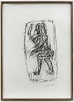 Orthostat #170b, from Orthostates, Rayyane Tabet  Lebanese, Charcoal rubbing on paper, framed