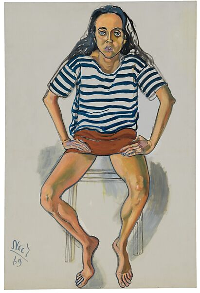 Ginny in Striped Shirt, Alice Neel (American, Merion Square, Pennsylvania 1900–1984 New York), Oil on canvas 