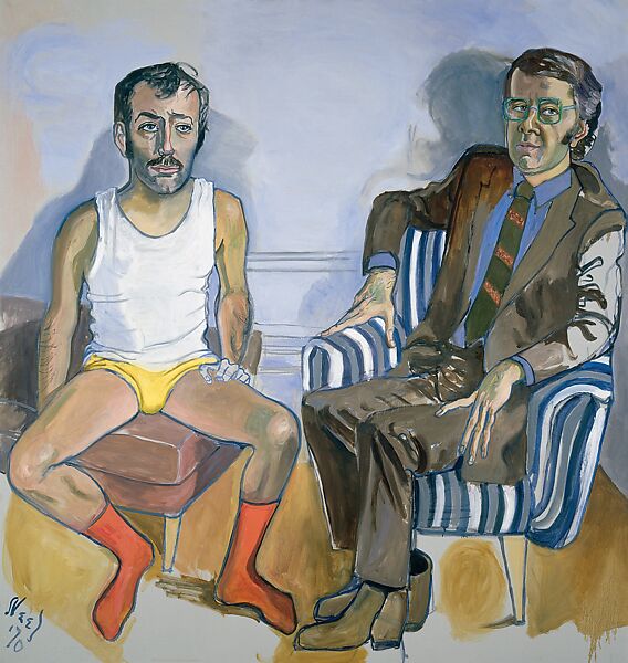David Bourdon and Gregory Battcock, Alice Neel (American, Merion Square, Pennsylvania 1900–1984 New York), Oil on canvas 