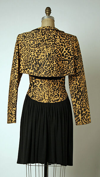 Ensemble, Geoffrey Beene (American, Haynesville, Louisiana 1927–2004 New York), (a) silk, wool, cotton; (b) silk; (c, d) leather, American