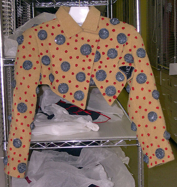 Jacket, Geoffrey Beene (American, Haynesville, Louisiana 1927–2004 New York), wool, plastic, silk, hematite, American