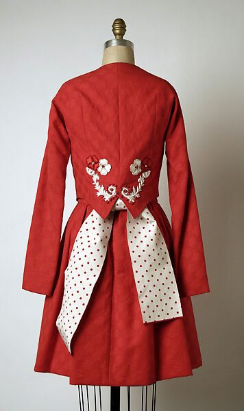 Ensemble, Geoffrey Beene (American, Haynesville, Louisiana 1927–2004 New York), (a) cotton, plastic, silk, metallic; (b) synthetic fiber; (c) cotton, synthetic: (d, e) synthetic fiber, plastic (foam), American