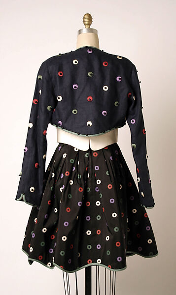 Ensemble, Geoffrey Beene (American, Haynesville, Louisiana 1927–2004 New York), (a) linen, silk, metallic; (b) silk; (c) silk, metallic, American