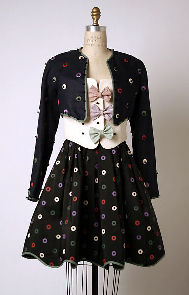 Ensemble, Geoffrey Beene (American, Haynesville, Louisiana 1927–2004 New York), (a) linen, silk, metallic; (b) silk; (c) silk, metallic, American 