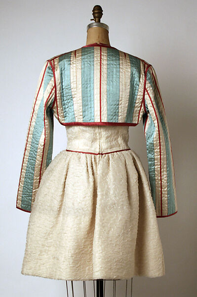 Ensemble, Geoffrey Beene (American, Haynesville, Louisiana 1927–2004 New York), (a) silk, horsehair, metallic, cotton; (b) silk, metallic; (c, d) cotton, silk, metallic, American