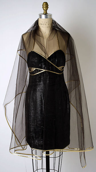 Ensemble, Geoffrey Beene (American, Haynesville, Louisiana 1927–2004 New York), (a) silk, cellophane, metallic; (b) silk, synthetic fiber, American 