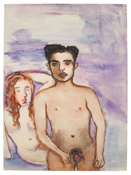 Untitled (Alice and José), Alice Neel (American, Merion Square, Pennsylvania 1900–1984 New York), Watercolor on paper 