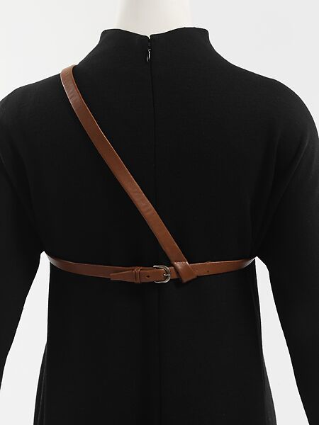 Ensemble, Geoffrey Beene (American, Haynesville, Louisiana 1927–2004 New York), (a) wool, silk; (b) leather, metal, American