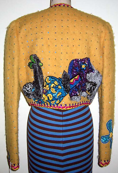 Ensemble, Geoffrey Beene (American, Haynesville, Louisiana 1927–2004 New York), (a) wool, silk; (b) wool, silk, plastic, American