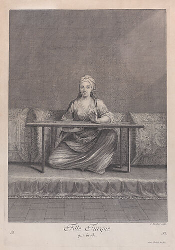 Fille Turque, qui brode, plate 52 from 