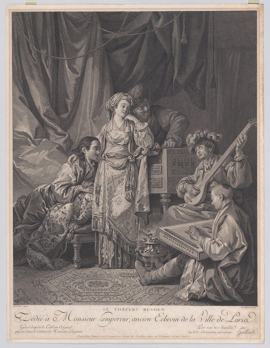 The Russian Concert (Le concert russien), René Gaillard (French, ca. 1719–1790 Paris), Engraving 