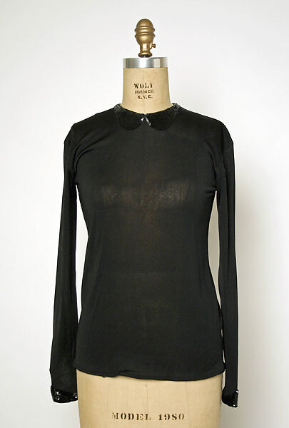 Ensemble, Geoffrey Beene (American, Haynesville, Louisiana 1927–2004 New York), (a) leather, silk, synthetic fiber; (b) silk, plastic, American