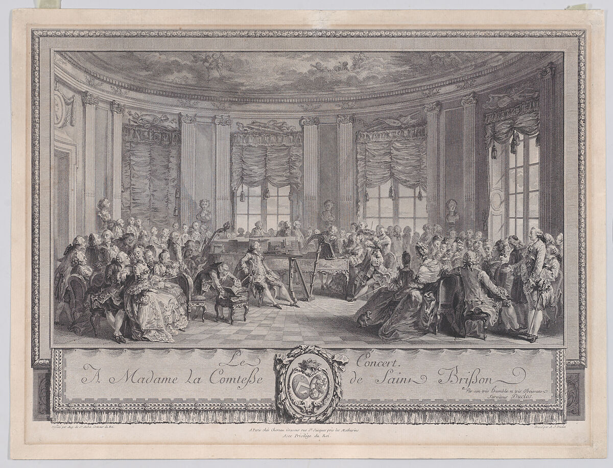 Le Concert, Antoine Jean Duclos (French, Paris 1742–1795 Paris), Etching and engraving 