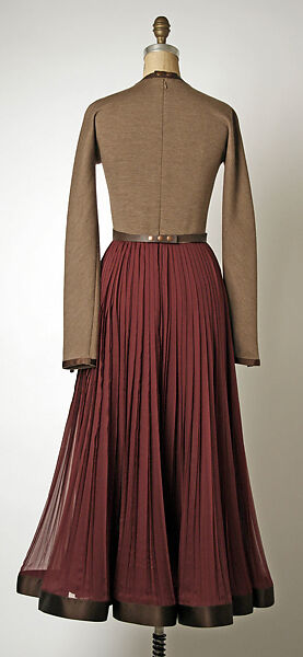 Ensemble, Geoffrey Beene (American, Haynesville, Louisiana 1927–2004 New York), (a) wool, silk, synthetic fiber; (b) leather, American