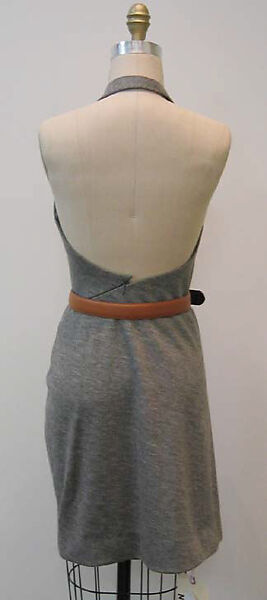 Ensemble, Geoffrey Beene (American, Haynesville, Louisiana 1927–2004 New York), (a) wool, wood; (b) leather, plastic, American
