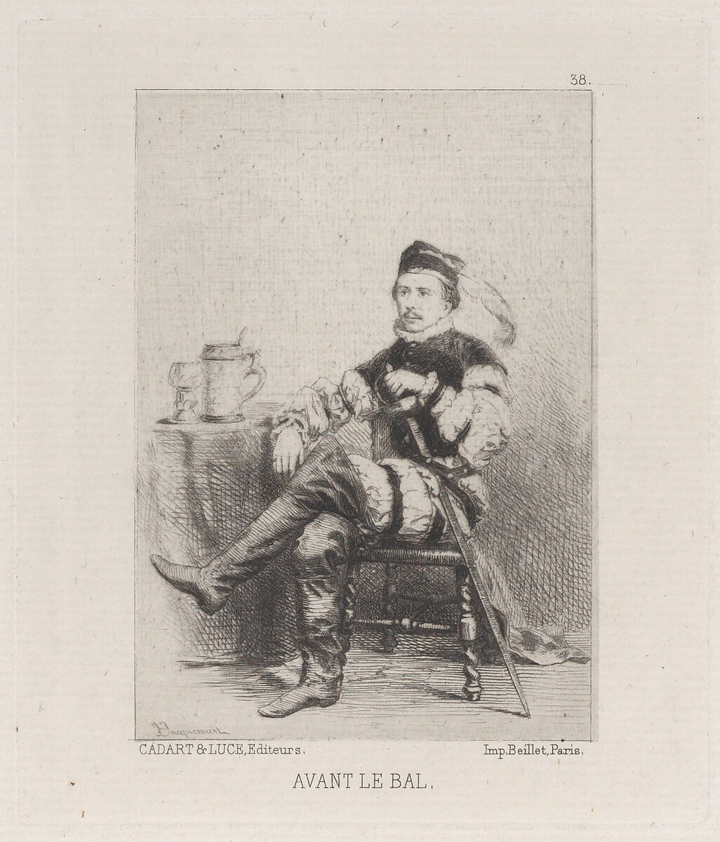 Before the Ball, Jules-Ferdinand Jacquemart (French, Paris 1837–1880 Paris), Etching 