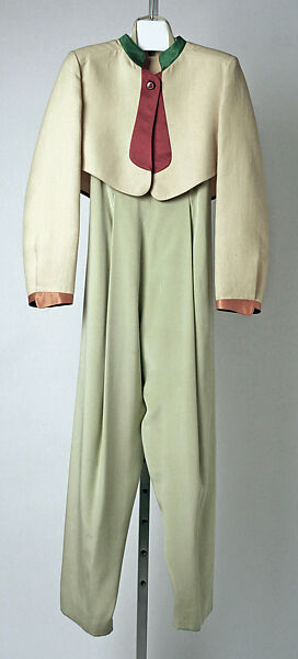 Ensemble, Geoffrey Beene (American, Haynesville, Louisiana 1927–2004 New York), (a) silk; (b) cotton, silk, synthetic fiber, American