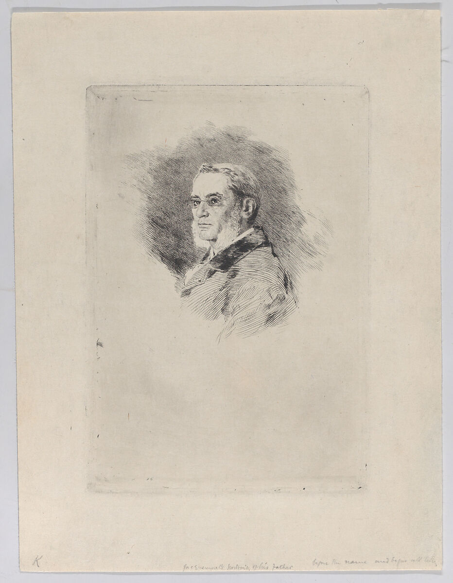 Portrait of Albert Jacquemart, Jules-Ferdinand Jacquemart (French, Paris 1837–1880 Paris), Etching 