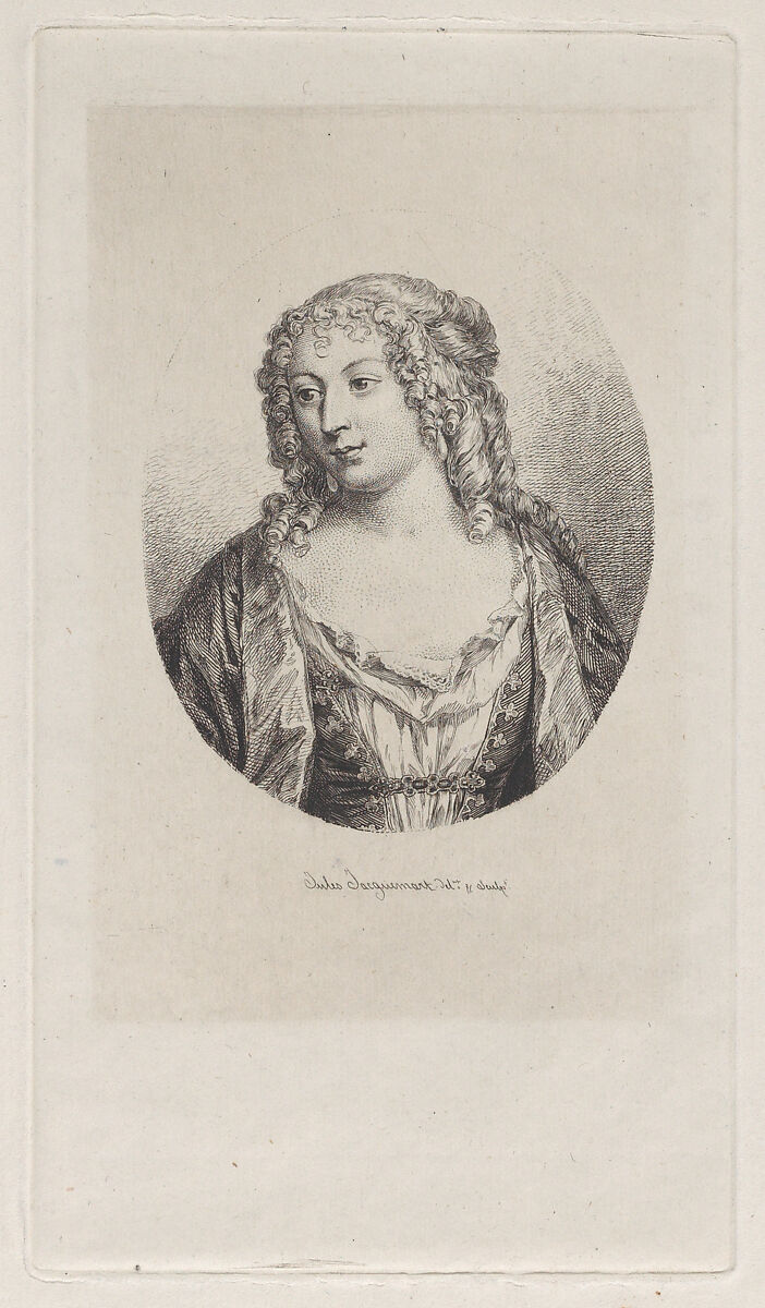 Madame de Grignan, Jules-Ferdinand Jacquemart (French, Paris 1837–1880 Paris), Etching 