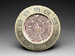 Dish with bird in clouds, Stoneware with painted cobalt blue under transparent glaze, Vietnam, probably Hai D’uong Province