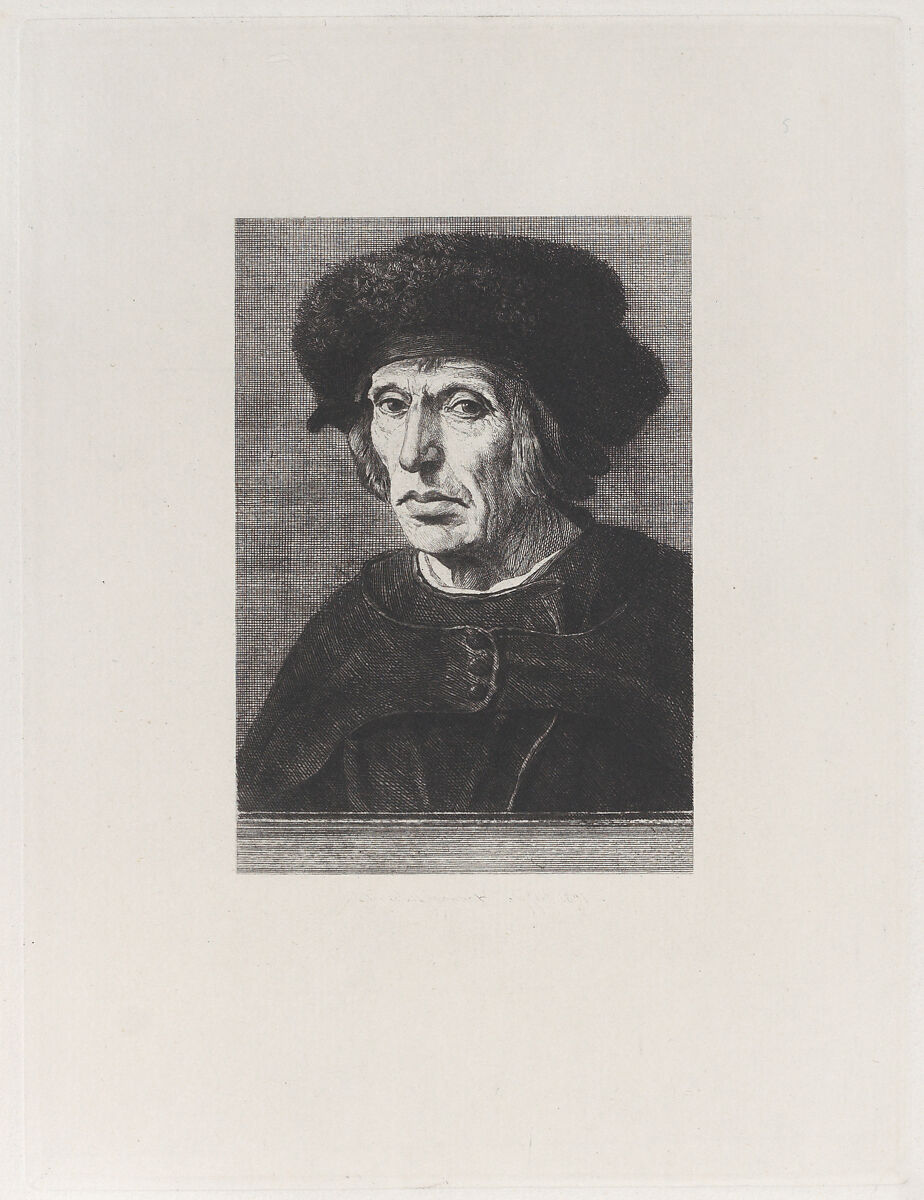 Portrait of Jacob van Veen, after Maarten van Heemskerck, Jules-Ferdinand Jacquemart (French, Paris 1837–1880 Paris), Etching, third state of three (Gonse) 
