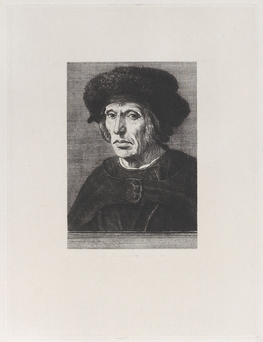 Portrait of Jacob van Veen, after Maarten van Heemskerck, from "Etchings of Pictures in the Metropolitan Museum New York", Jules-Ferdinand Jacquemart (French, Paris 1837–1880 Paris), Etching, third state of three (Gonse) 