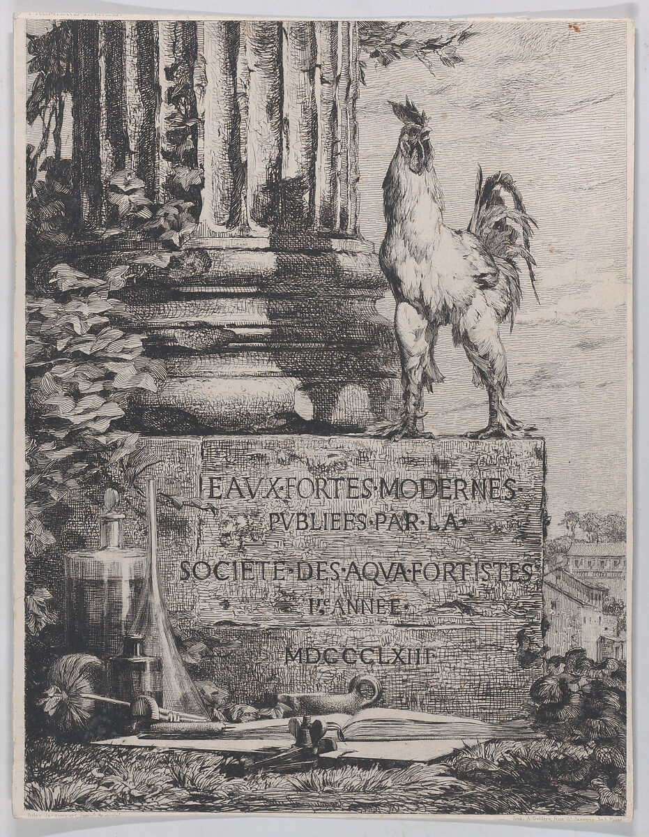 Frontispiece for the Society of Aqua-Fortistes, Jules-Ferdinand Jacquemart (French, Paris 1837–1880 Paris), Etching 