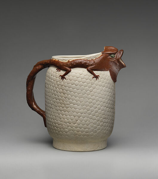 Pitcher, E. &amp; W. Bennett Pottery (American, Baltimore, Maryland 1847–1857), Parian porcelain, American 