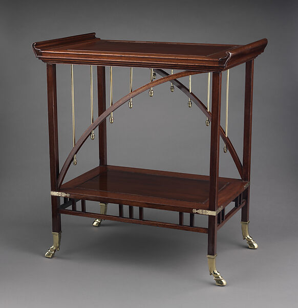 Table, A. and H. Lejambre (American, Philadelphia, Pennsylvania, active 1865–ca. 1907), Mahogany, brass, American 