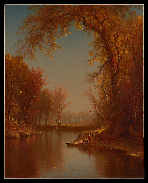 An Indian Summer Day On Claverack Creek, Sanford Robinson Gifford (Greenfield, New York 1823–1880 New York, New York), Oil on canvas, American 