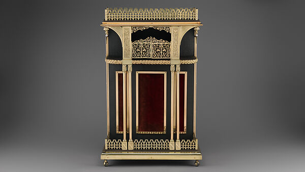 Étagère, Charles Parker Company (American, Meriden, Connecticut, 1832–1957), Brass, silver pate and other metal plates, wood, American 