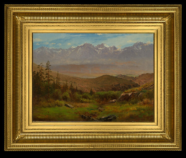 In the Foot Hills of the Rockies, Albert Bierstadt (American, Solingen 1830–1902 New York), Oil on paper laid down on canvas, American
