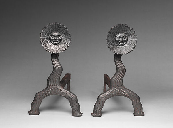 Andiron, Designed by F. Robert Seidensticker (1838–1914), Iron, American 