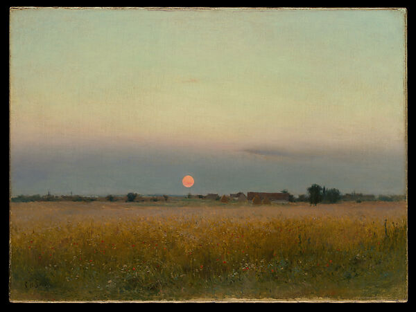 Giverny, Harvest Moon, Charles Harold Davis (American, Amesbury, Massachusetts 1856–1933 Mystic, Connecticut), Oil on canvas, American 