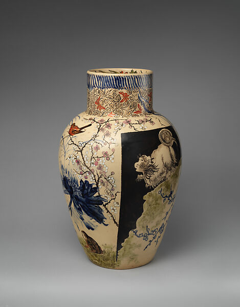 Vase, Decorated by A. H. Warren, Earthenware, American 