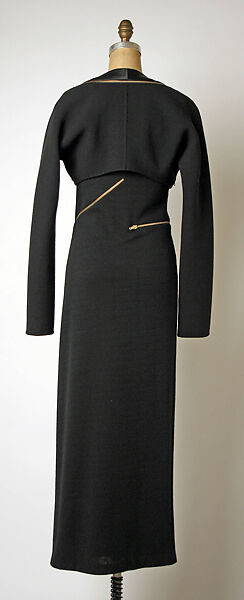 Ensemble, Geoffrey Beene (American, Haynesville, Louisiana 1927–2004 New York), (a) wool, metal; (b) satin, wool, metal, American