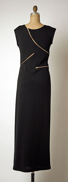 Ensemble, Geoffrey Beene (American, Haynesville, Louisiana 1927–2004 New York), (a) wool, metal; (b) satin, wool, metal, American