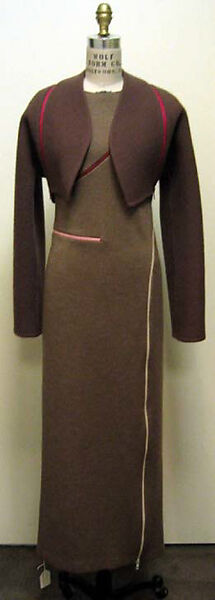 Ensemble, Geoffrey Beene (American, Haynesville, Louisiana 1927–2004 New York), wool, plastic, American