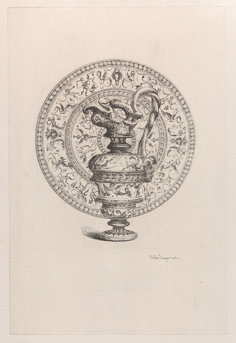 Ewer and Basin, Jules-Ferdinand Jacquemart (French, Paris 1837–1880 Paris), Etching 