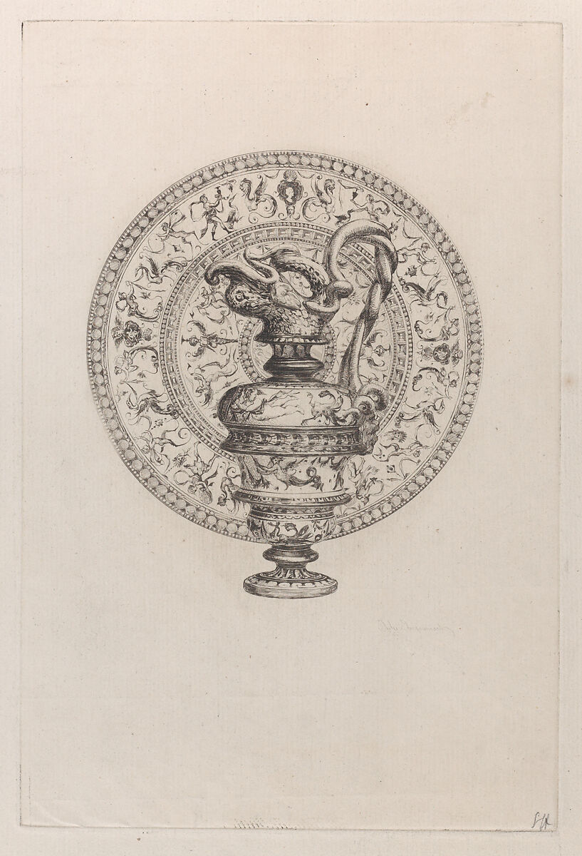 Ewer and Basin, Jules-Ferdinand Jacquemart (French, Paris 1837–1880 Paris), Etching 