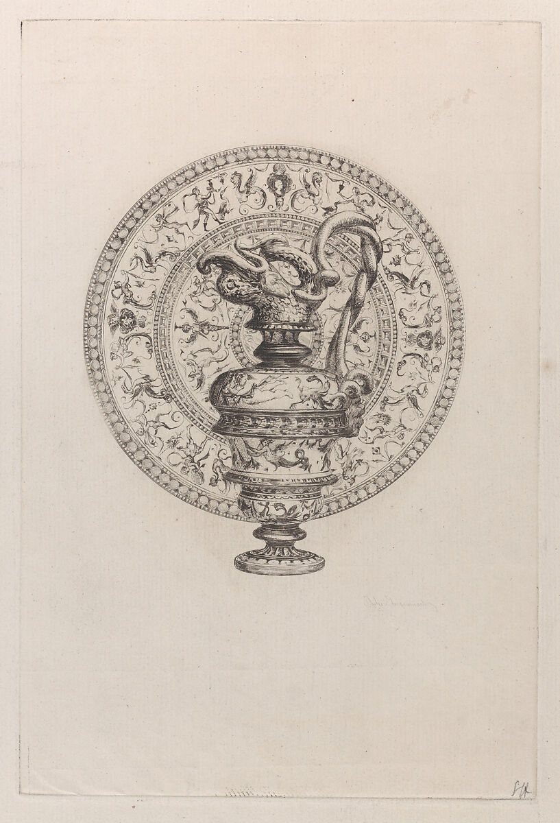Ewer and Basin, Jules-Ferdinand Jacquemart (French, Paris 1837–1880 Paris), Etching