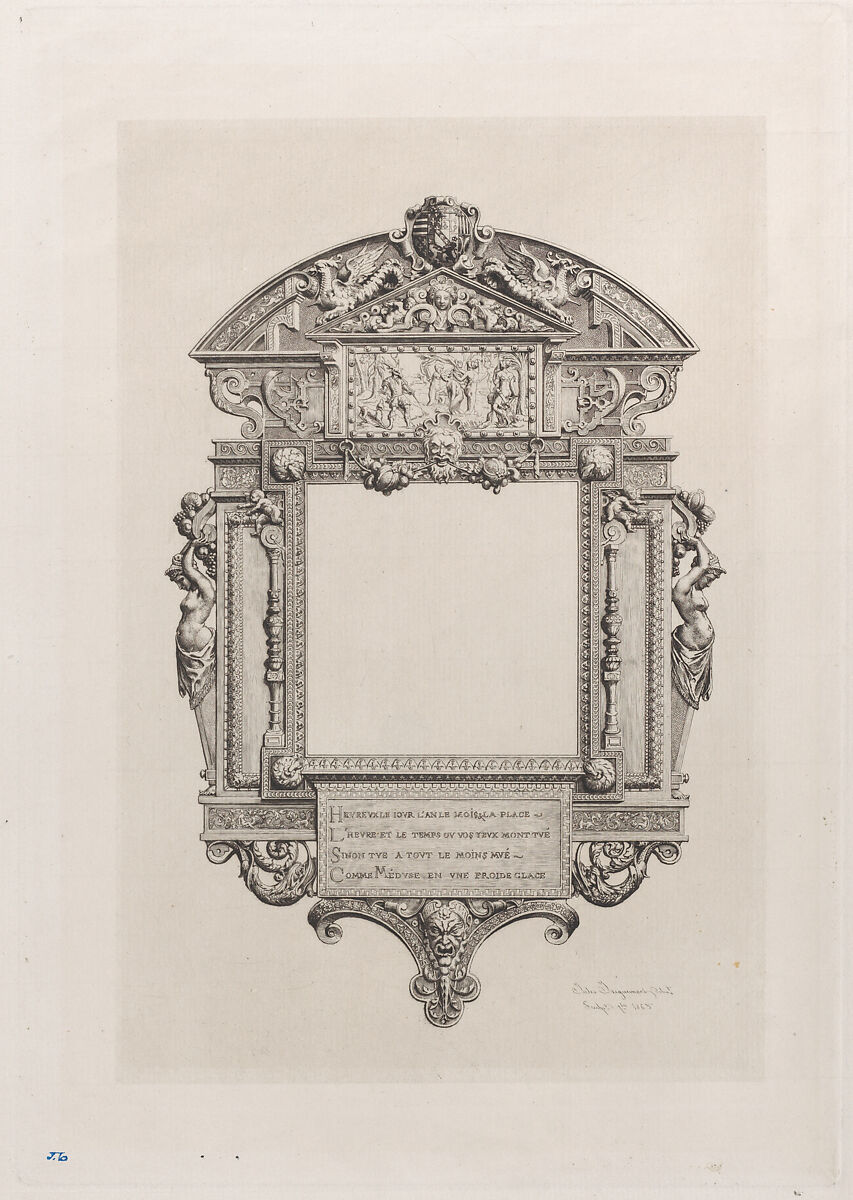 French Mirror of the XVI Century, Jules-Ferdinand Jacquemart (French, Paris 1837–1880 Paris), Etching 